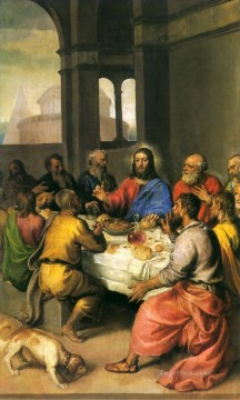 最後の晩餐 宗教的ティツィアーノ ティツィアーノ 宗教的キリスト教徒 Oil Paintings